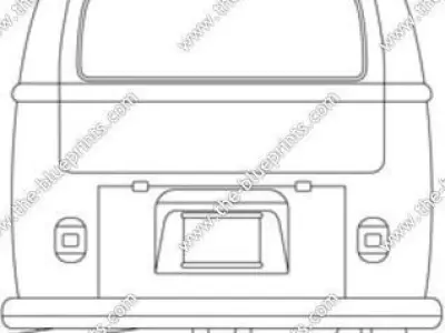 Volkswagen Type 2 Low-poly 3D model
