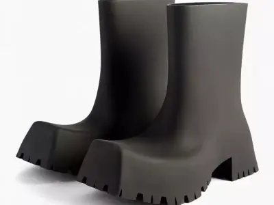 Bottega Veneta Puddle Boots chunky shoes Props Second Life toy 3D print model