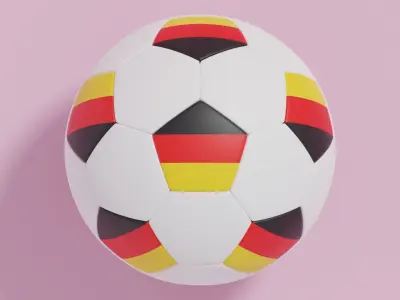 Flag Soccer Ball Collection 1 3D model