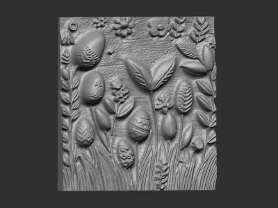 Easter wall decor cnc 3D print model