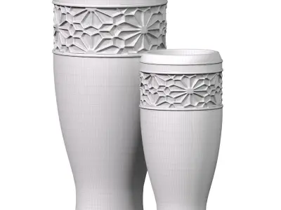 Oriental Luxury Decorative garden Floor Vase Urn Pot Arabic 3D model