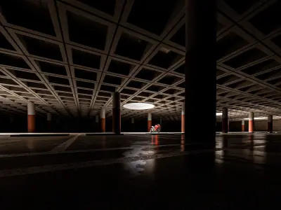 Parking Studio Low-poly 3D model