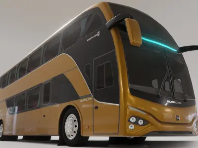 Busscar Busstar DD Low-poly 3D model