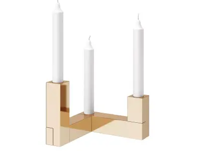 Brik 24K Gold Candleholder by Caussa 3D model