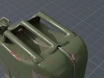 Old rusty Jerry Can 3D Low-poly 3D model