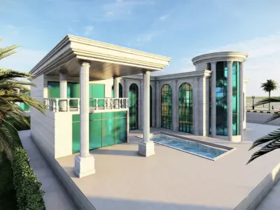 Classic villa 3D model purchase