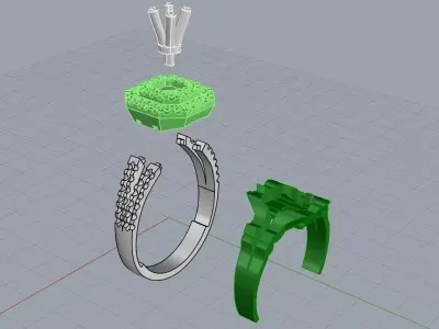 ring woman  3D print model 22