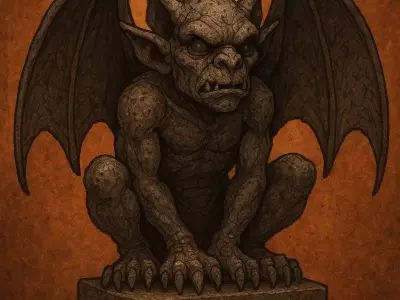 Gargoyle figurine 3D model for 3D Printable  3D print model