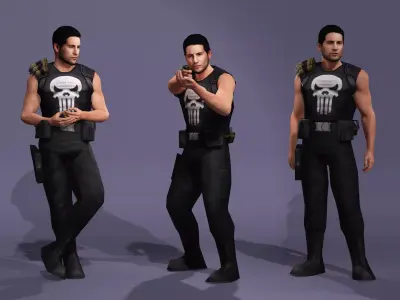 Jon Bernthal Realistic Punisher Highly Detailed marvel  3D model