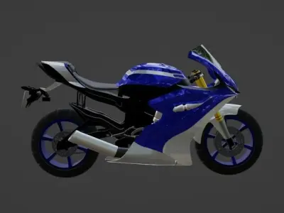 Yamaha Yzf R7 R6 - SuperSport Racing Motorcycle Low-poly 3D model