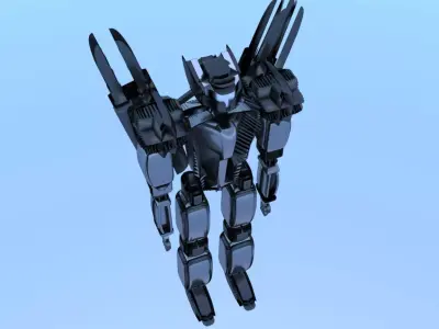 Robot Cyborg Game Character Sci Fi Free 3D model