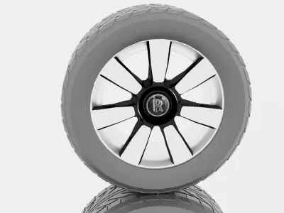 ROLLS ROYCE CULLINAN TIRES Low-poly 3D model
