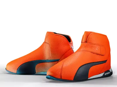 Formula 1 boots Low-poly 3D model