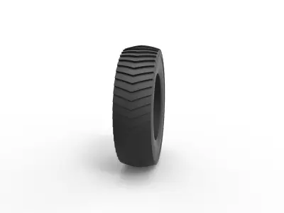 Pulling tractor rear tire 6 Scale 1 to 25 3D print model