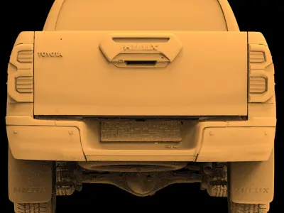 Toyota Hilux Pickup AN120 130 Native 3D Exterior Scan 2020 3D model