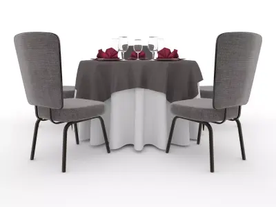 Banquet Table and Chair 147 3D model