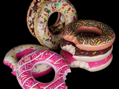 Inflatable Swimming Ring Donut Intex 3D model