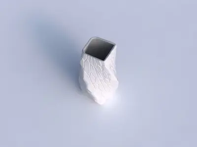 Vase twisted quadratic with organic cells 3D print model