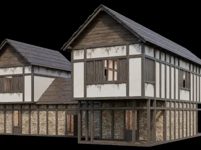 Medieval Village Pack  - 5 Assets - 4K Textures Game Ready Low-poly 3D model order