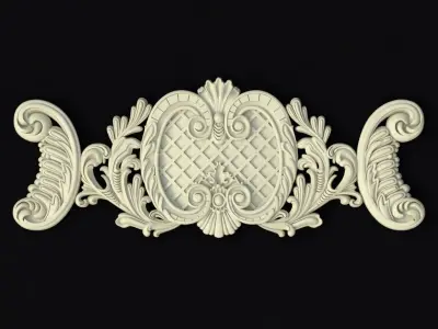 Central decor ornament for furniture 3D model 867