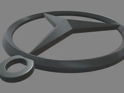 Mercedes Benz Key Ring Chain 3D print model