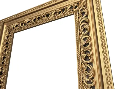 Classic Frame and Mirror 068 Low-poly 3D model