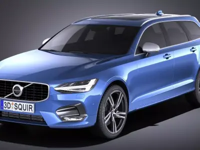 Volvo V90 Estate R design 2017 3D model
