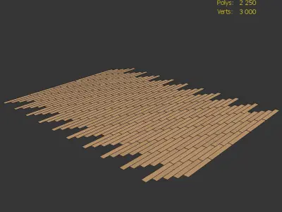 Wood floor Oak Nibl Brushed 3D model