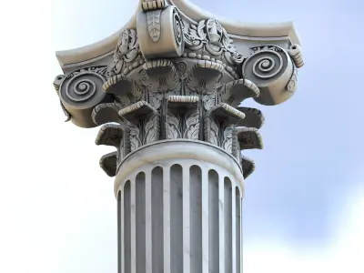 Classical Corinthian Column  3D model