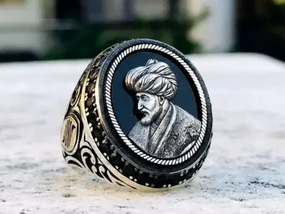 The Portrait of Mehmed II bas relief 3D print model