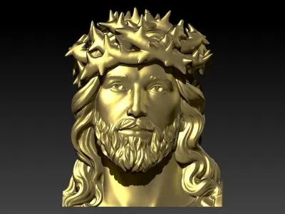 Jesus Head Pendant 3D print model buy