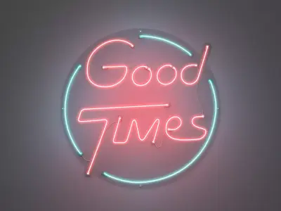 Good Times - Neon Sign 3D model