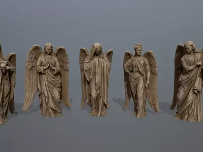greek angel statue 3D Model Collection