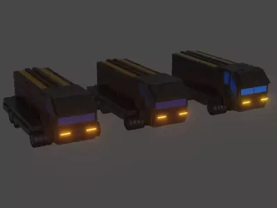 Sci-Fi Truck Free low-poly 3D model