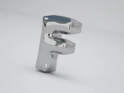 F Balloon Silver 3D model