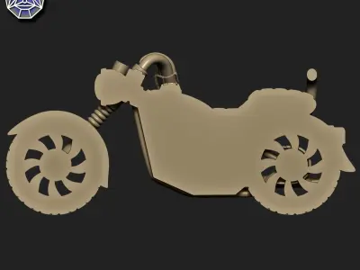 motor bike v1 Bas relief wall decoration art 3D print model