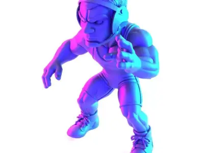 Amateur Westling Fighters toy 3D print model