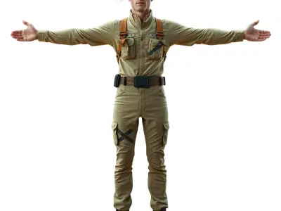 Adventurer Outfit Explorer model pack Low-poly 3D model