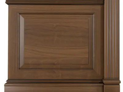  Wood Doorway Door Portal wall Paneling 3D model