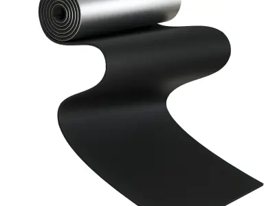 Realistic Aluminum Foil Car Sun Shade 6-Piece Set 3D model