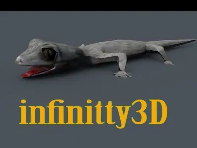 Gecko  Low-poly 3D model