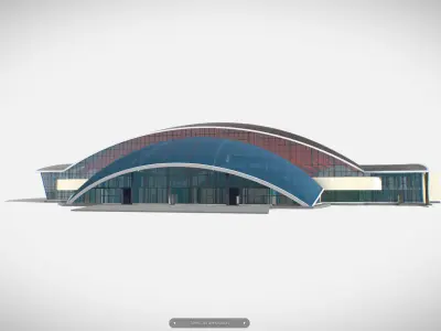 M0007 Indoor Stadium 3d model 3D model