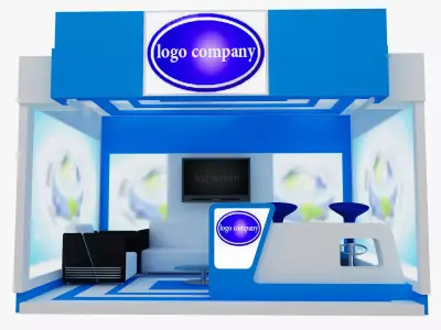 Booth Exhibition Stand a492b 3D model