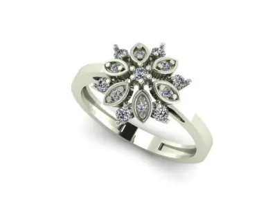 daimond ring 3D print model 9