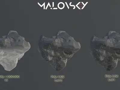 Rock Free PBR Game Ready Free low-poly 3D model