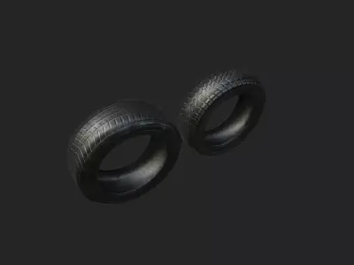 Tires Low-poly 3D model purchase