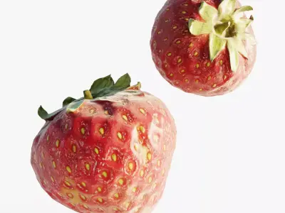 Scanned Strawberry Berry Low-poly 3D model purchase