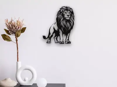 Lion Wall Art 3D print model get