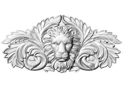 Lion ornament 3D print model