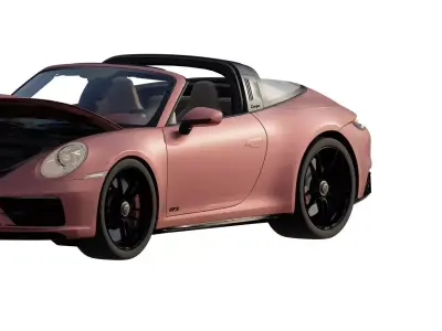 Porsche Targe GTS with interior 3D model